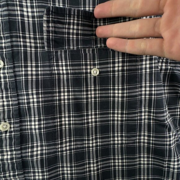 Polo Ralph Lauren Long Sleeve Button Up Shirt Plaid Blue Large Classic Pockets - Picture 12 of 16